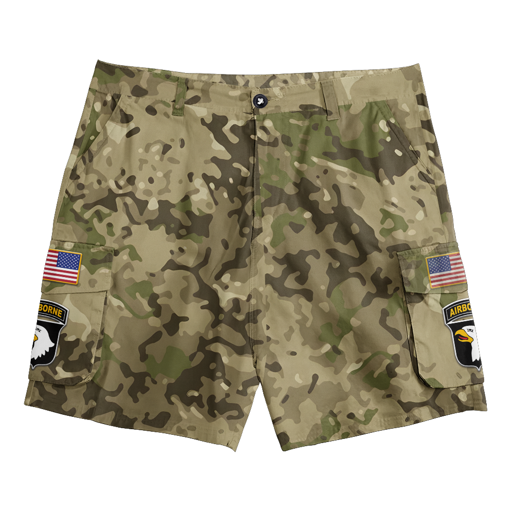 Airborne Camouflage Cargo Shorts