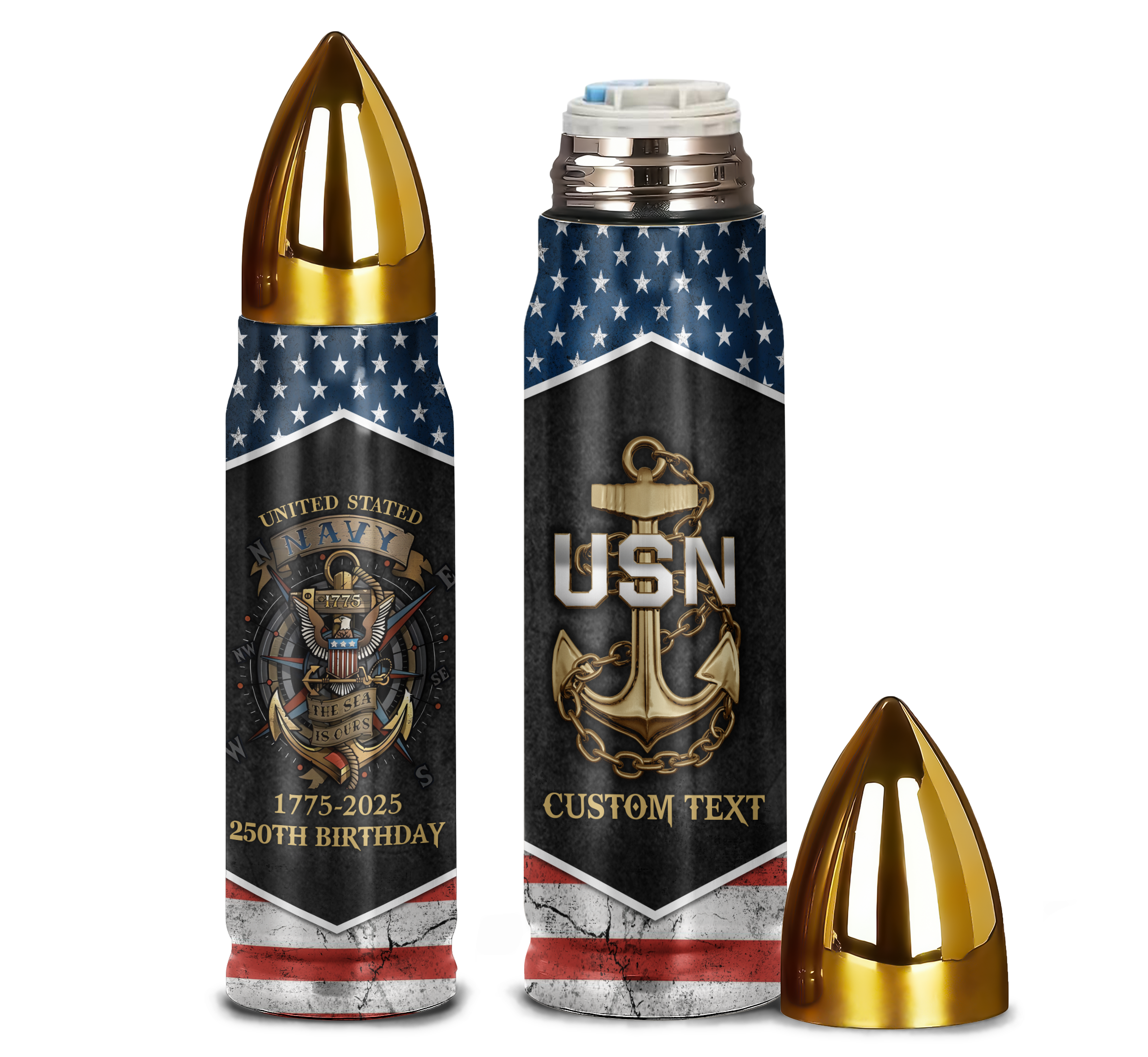 Navy 250th Anniversary Bullet Tumbler