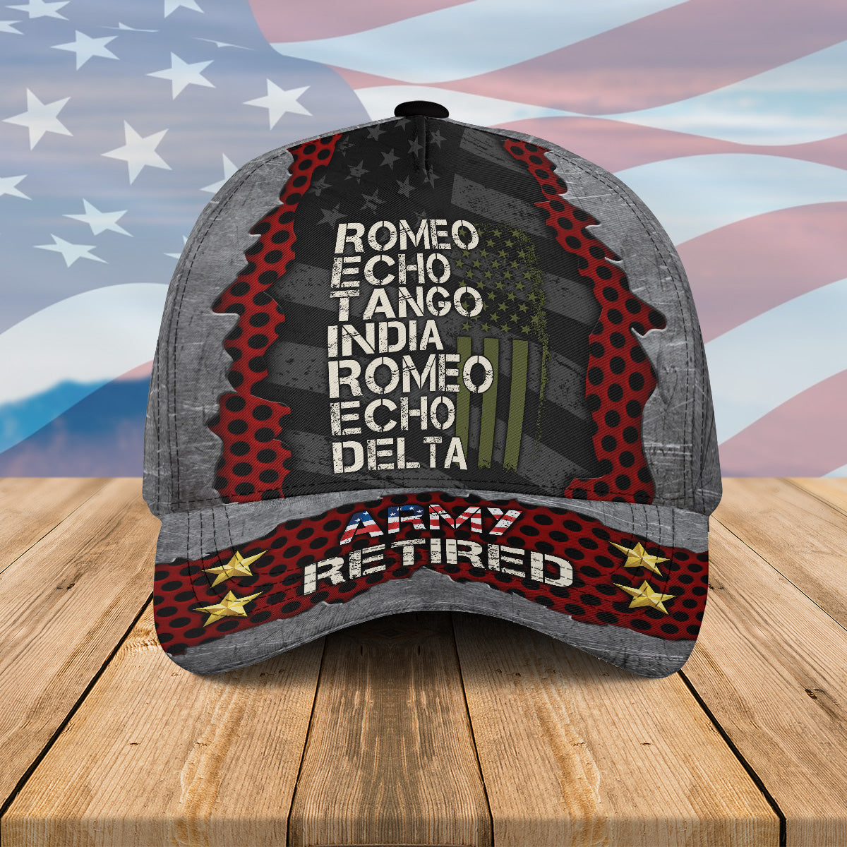 Army Retired Foxtrot Hat Cap