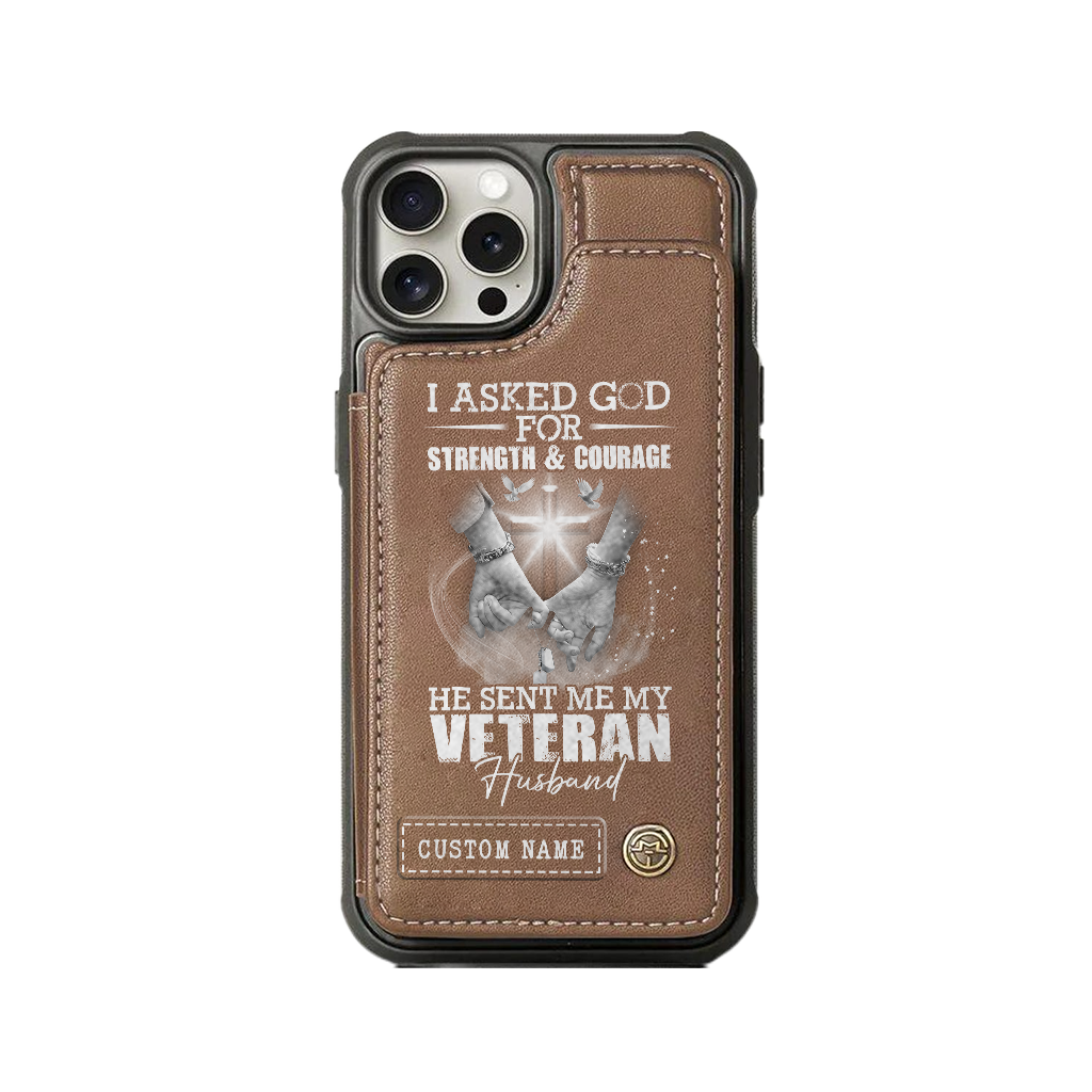 Personalizable Veteran's Wife Wallet Phone Case