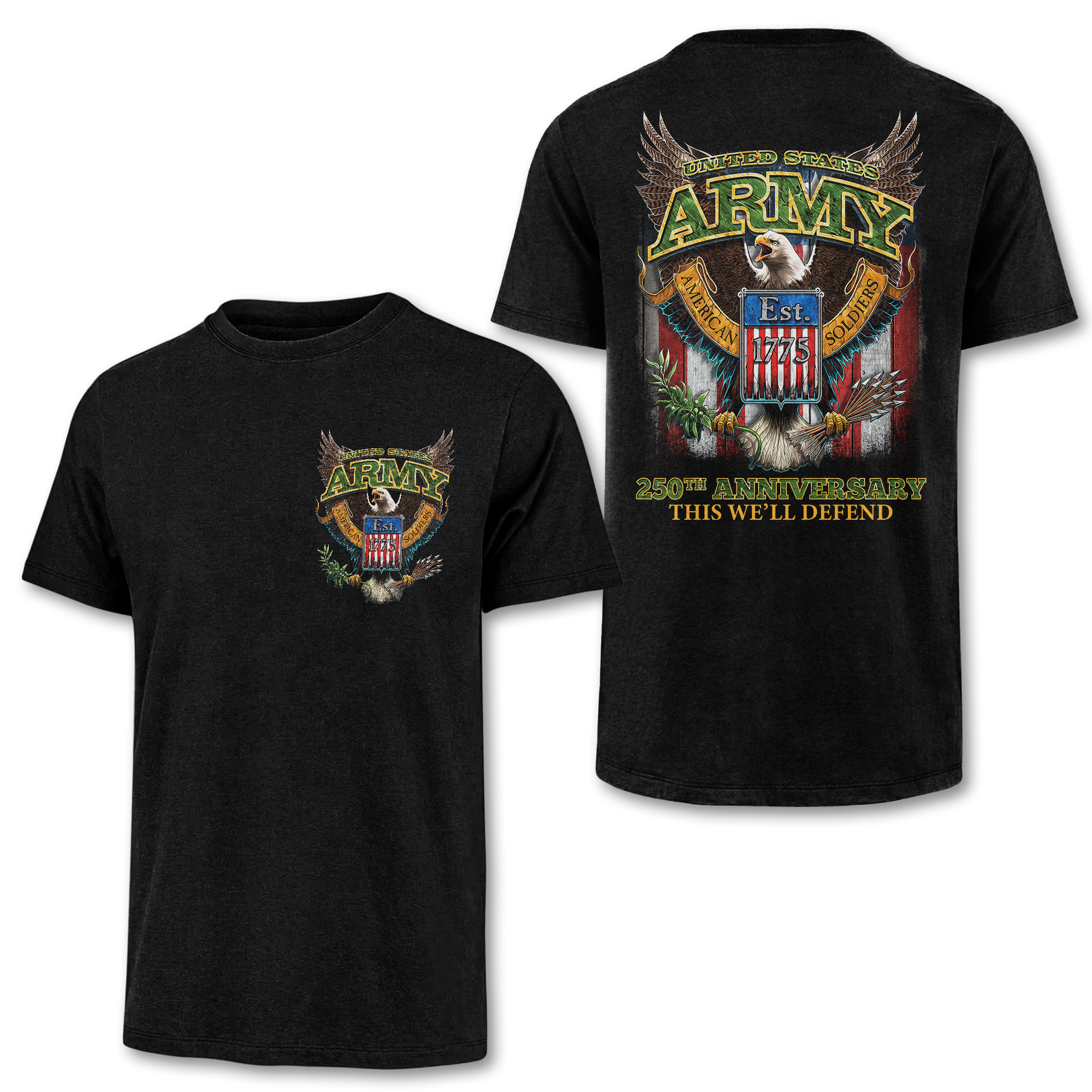 Army 250th Anniversary Double Side Classic T-shirt
