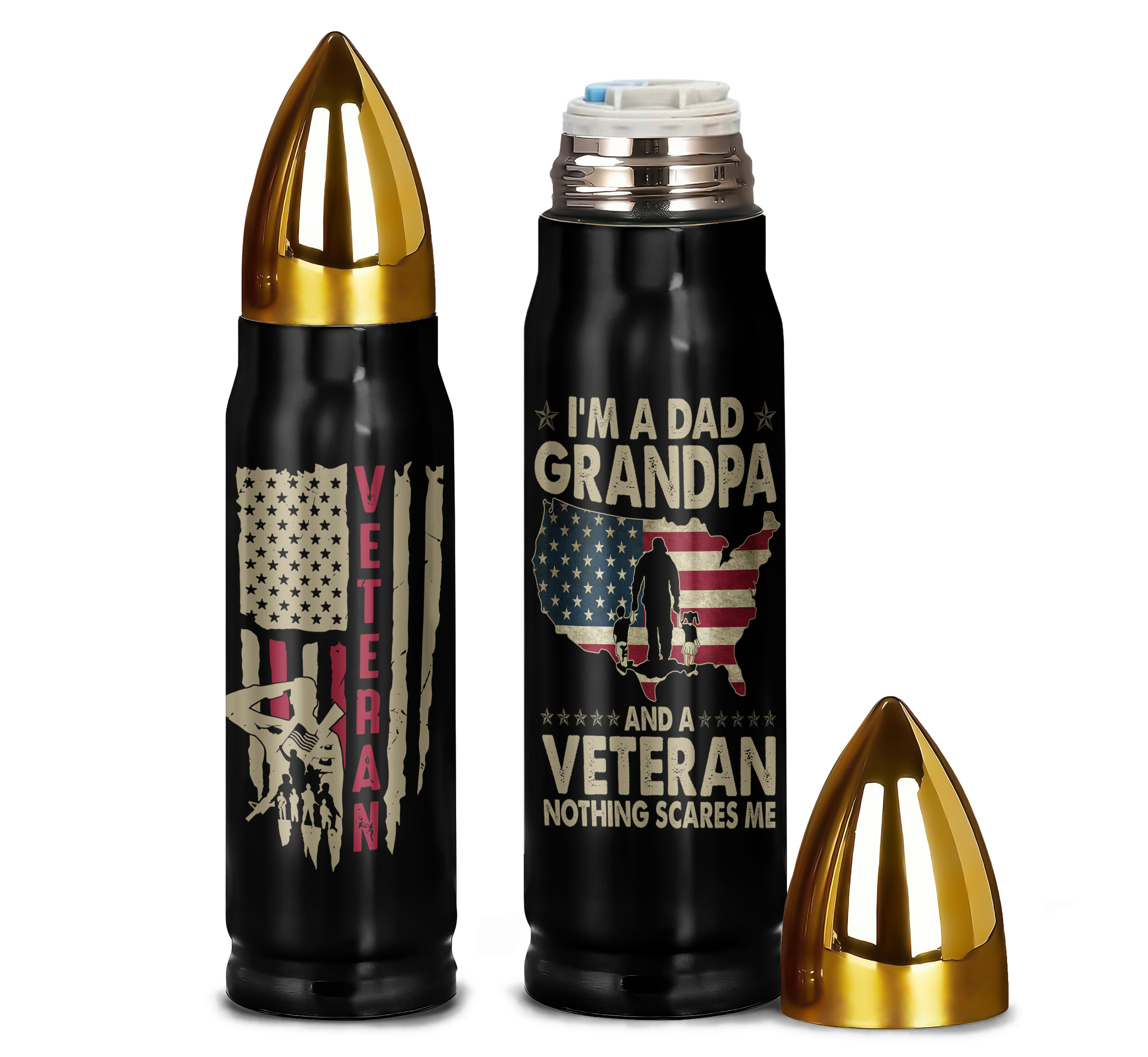 I'm A Dad Grandpa & A Veteran Bullet Tumbler