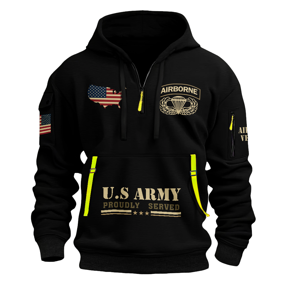 There Are No Ex-paratroopers Quarter Zip Hoodie