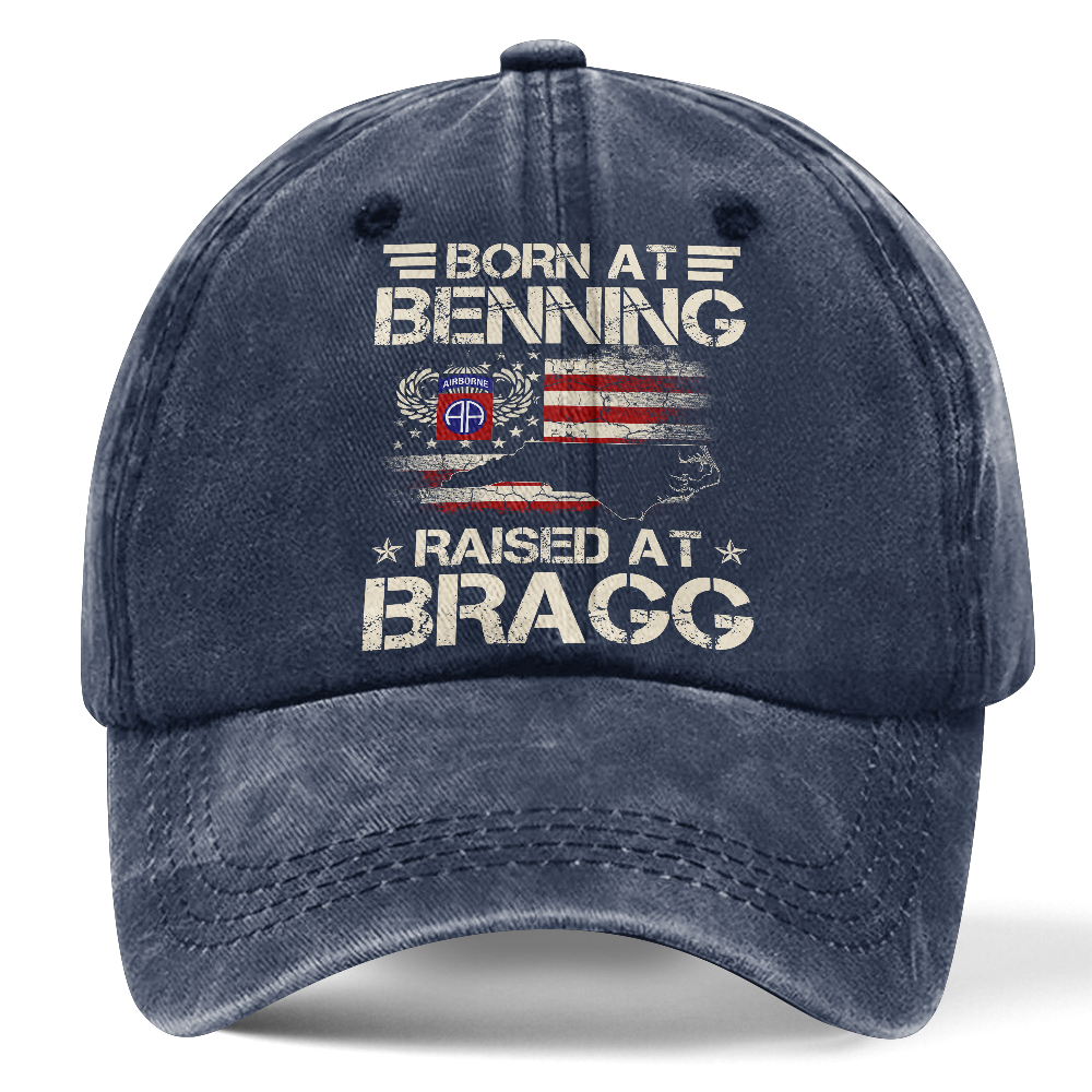 82nd Airborne Born At Benning Washed Cap