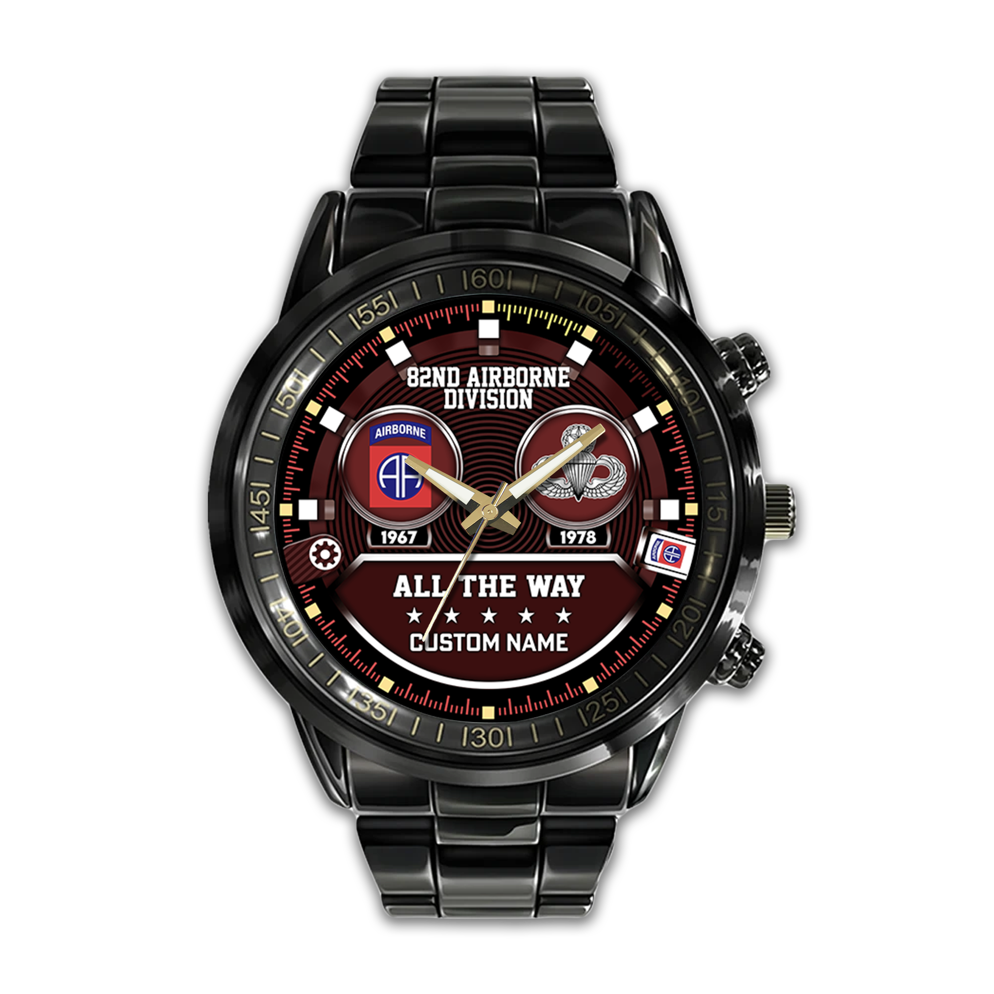 Personalizable 82 Airborne Division Stainless Steel Watch