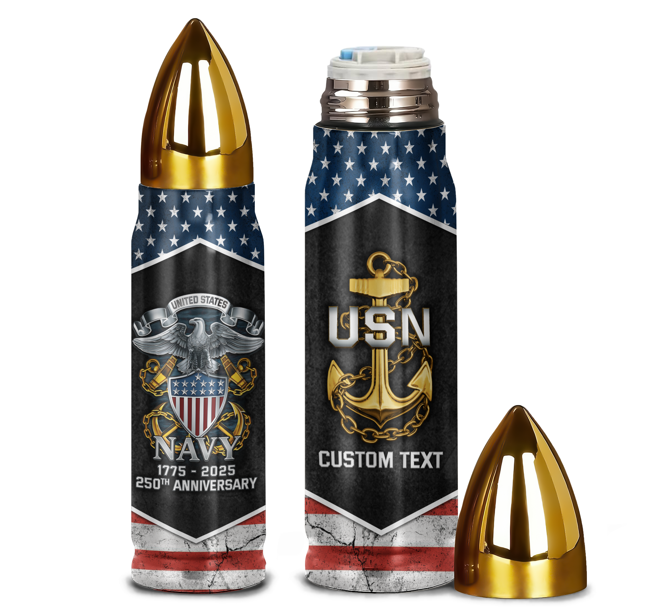 Navy 250th Anniversary Bullet Tumbler