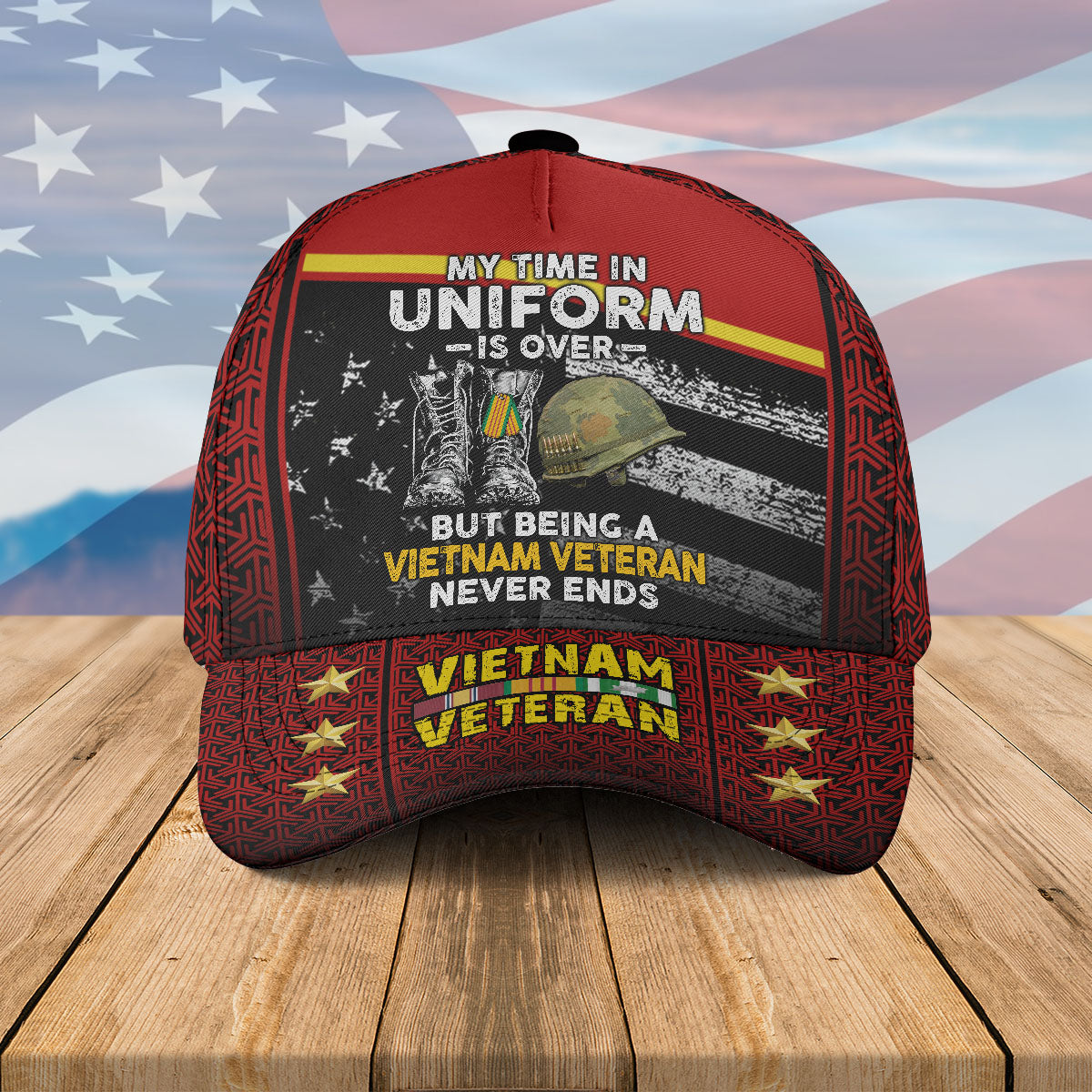 Being A Vietnam Veteran Never Ends Hat Cap