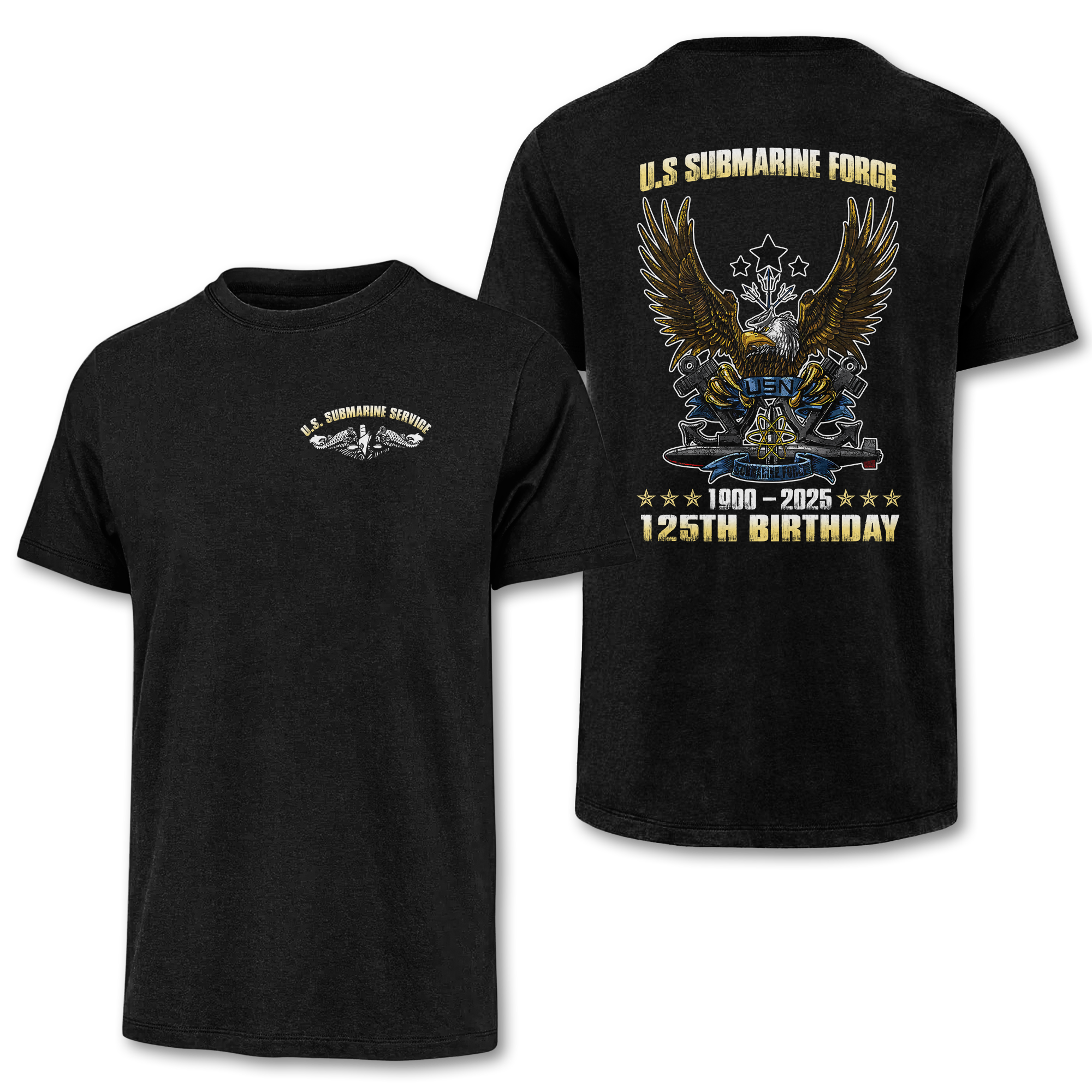 Navy Submarine 125th Birthday Double Sides Classic T-shirt