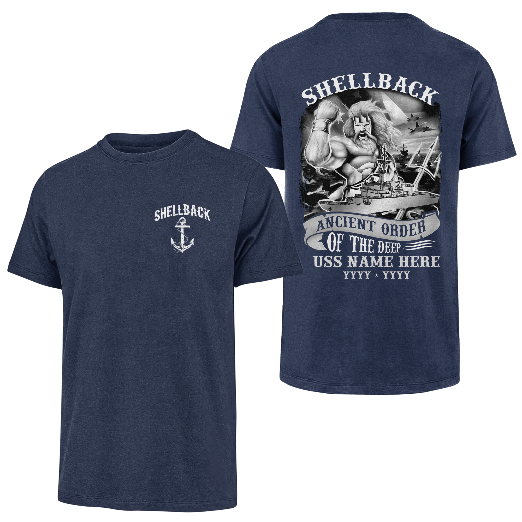 Personalized Shellback Ancient Order Of The Deep Double Sided Classic T-shirt