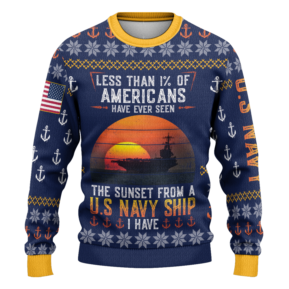 Less Than 1% Sunset Ugly Knitted Sweatshirt