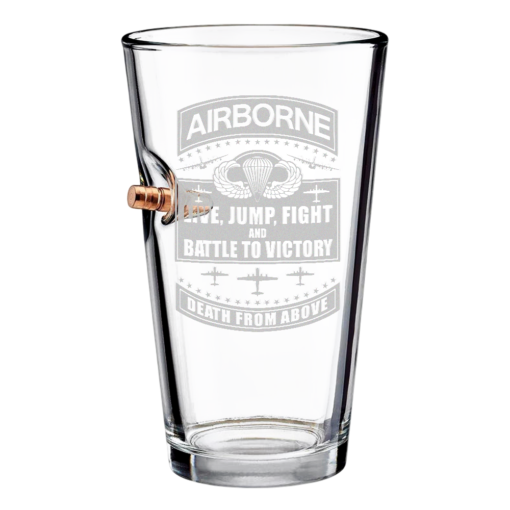 Airborne Death From Above Bullet Pint Glass