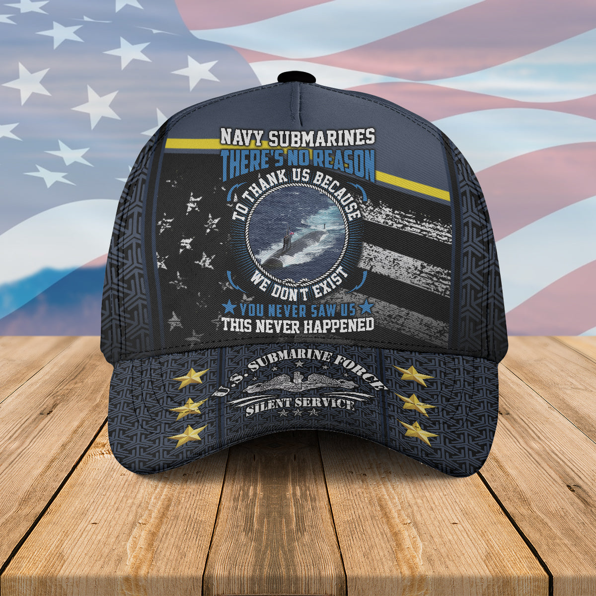 Navy Submarines There's No Reason To Thank Us Hat Cap