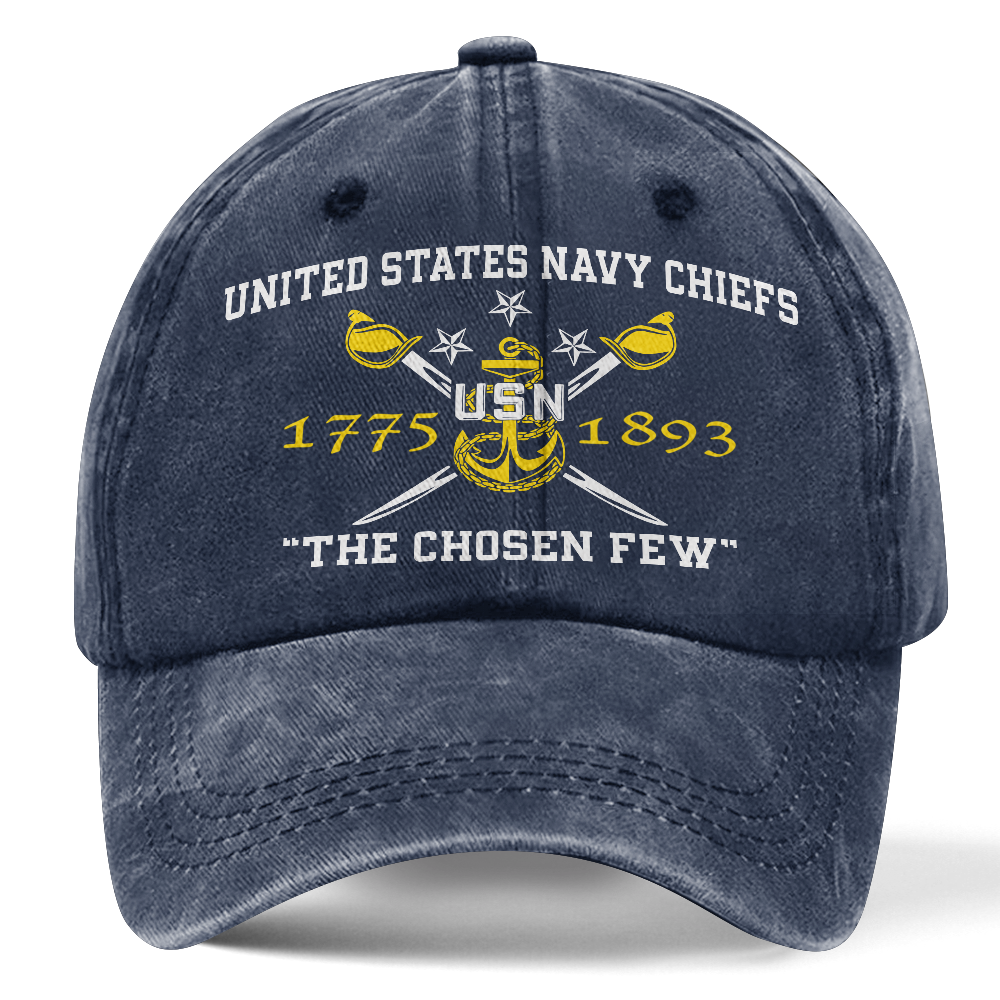 Personalizable Navy Chiefs The Chosen Few Washed Cap