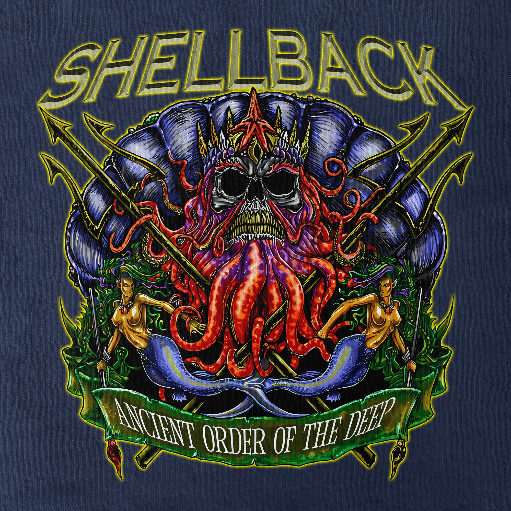 Shellback Ancient Order Of The Deep Double Side Classic T-shirt