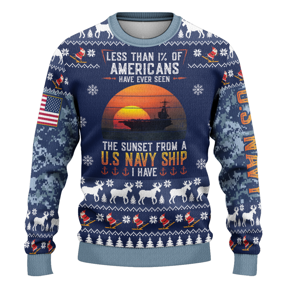 Less Than 1% Sunset Ugly Knitted Sweatshirt