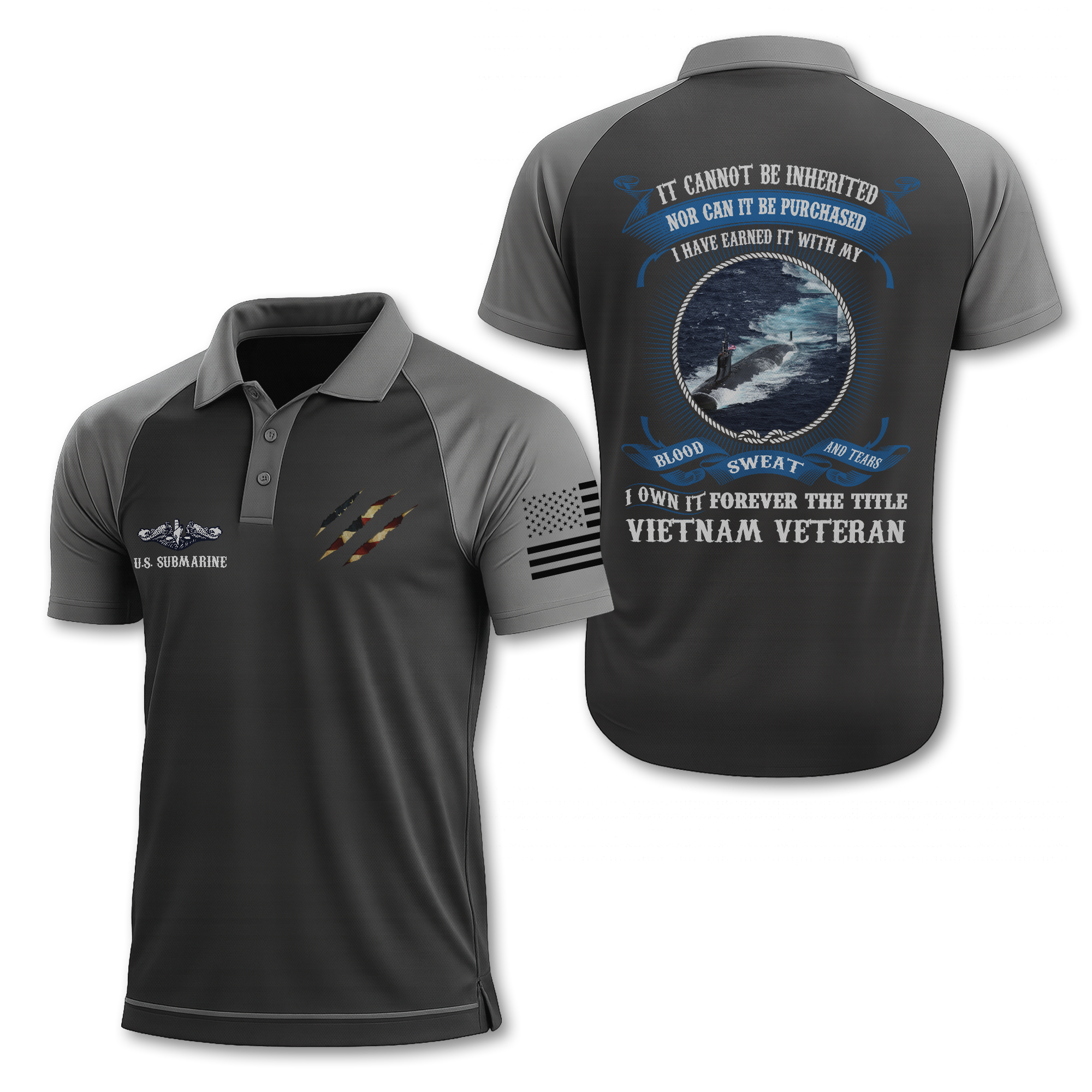 Navy Submarine Polo Shirt