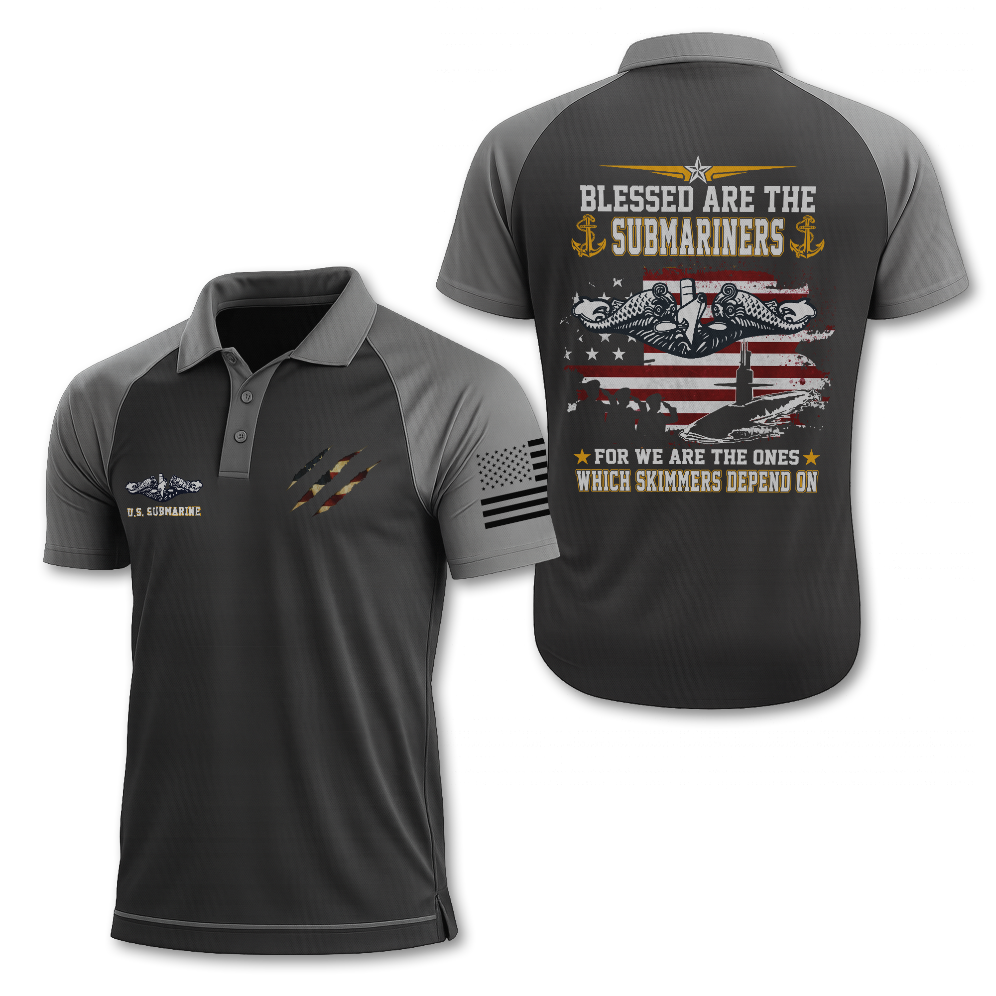 Navy Submarine Polo Shirt