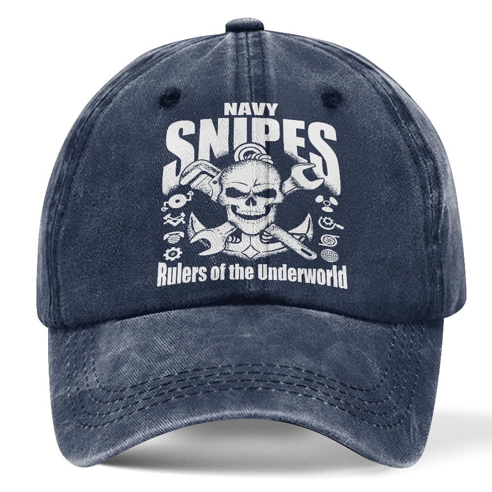 Personalizable Navy Snipes Washed Cap
