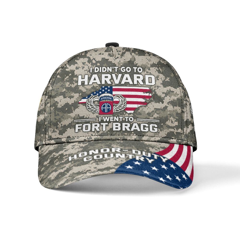 Personalized Airborne I Didn't Go To Harvard Classic Cap