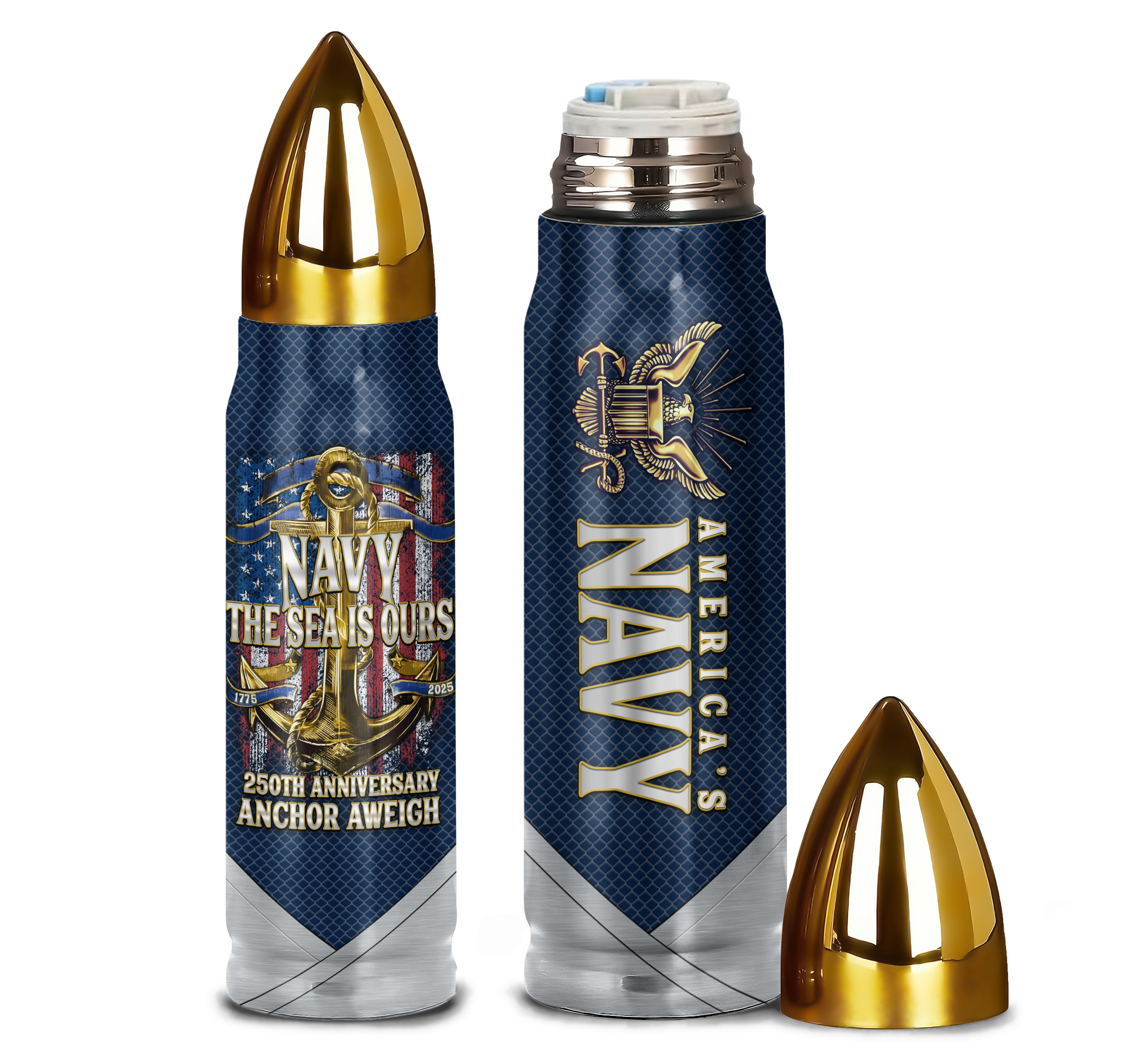 Navy 250th Anniversary Bullet Tumbler