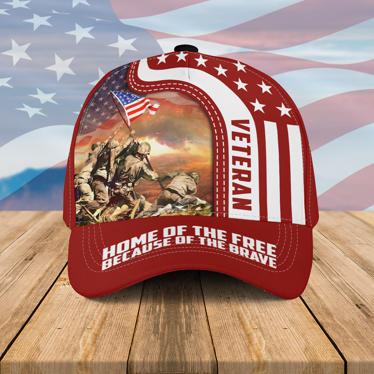 Home Of The Free Because Of The Brave Hat Cap