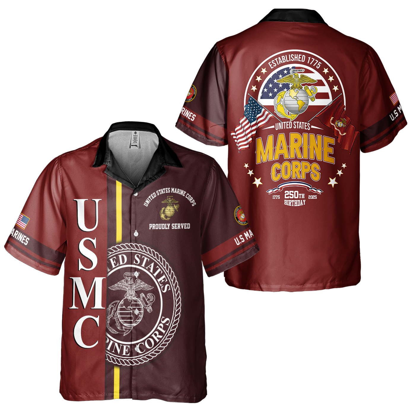 Navy 250th Anniversary Cuban Shirt