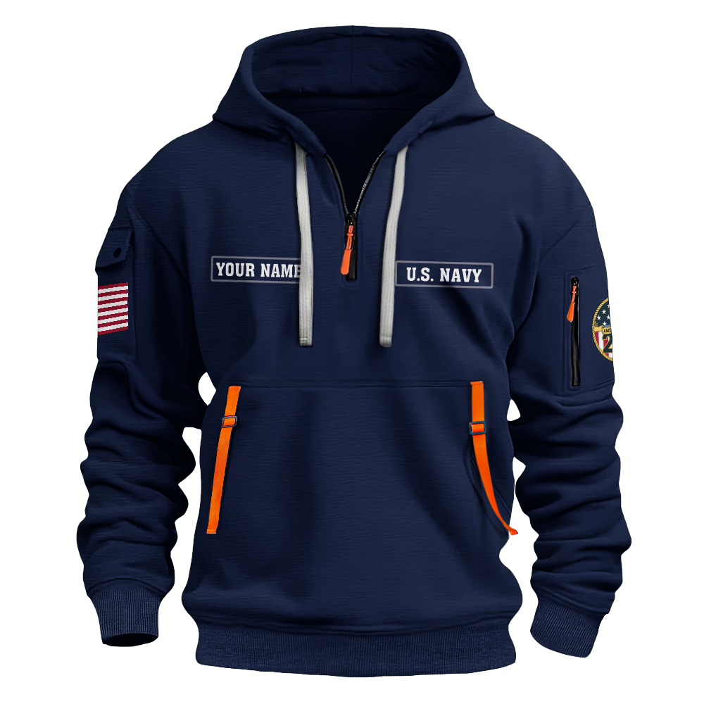 Navy 250th Anniversary Quarter Zip Hoodie
