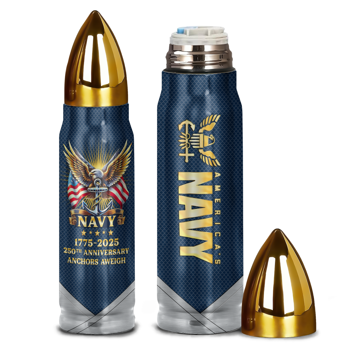 Navy 250th Anniversary Bullet Tumbler