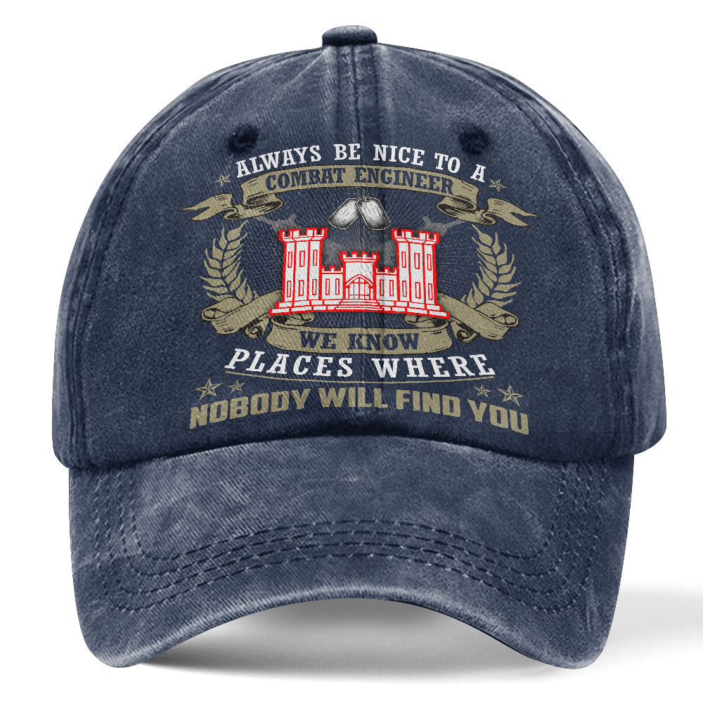 Personalizable Combat Engineer Washed Cap