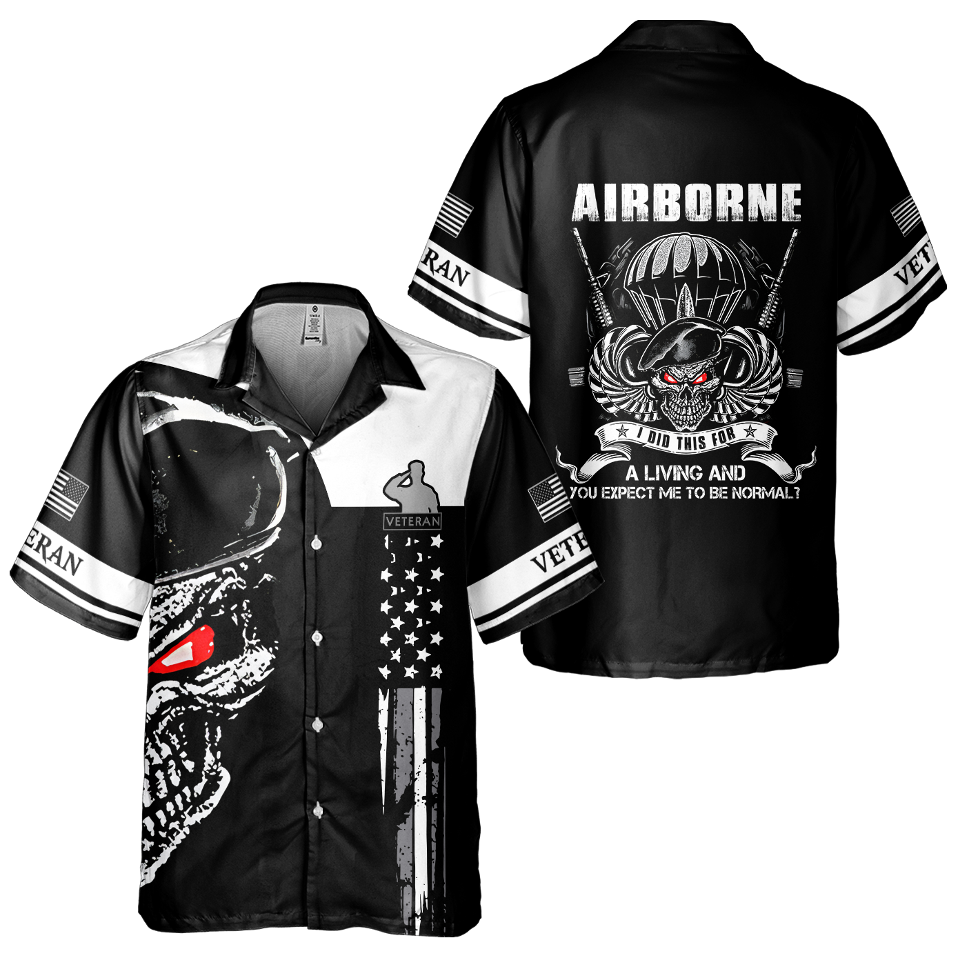 Airborne I Did This For A Living Cuban Shirt