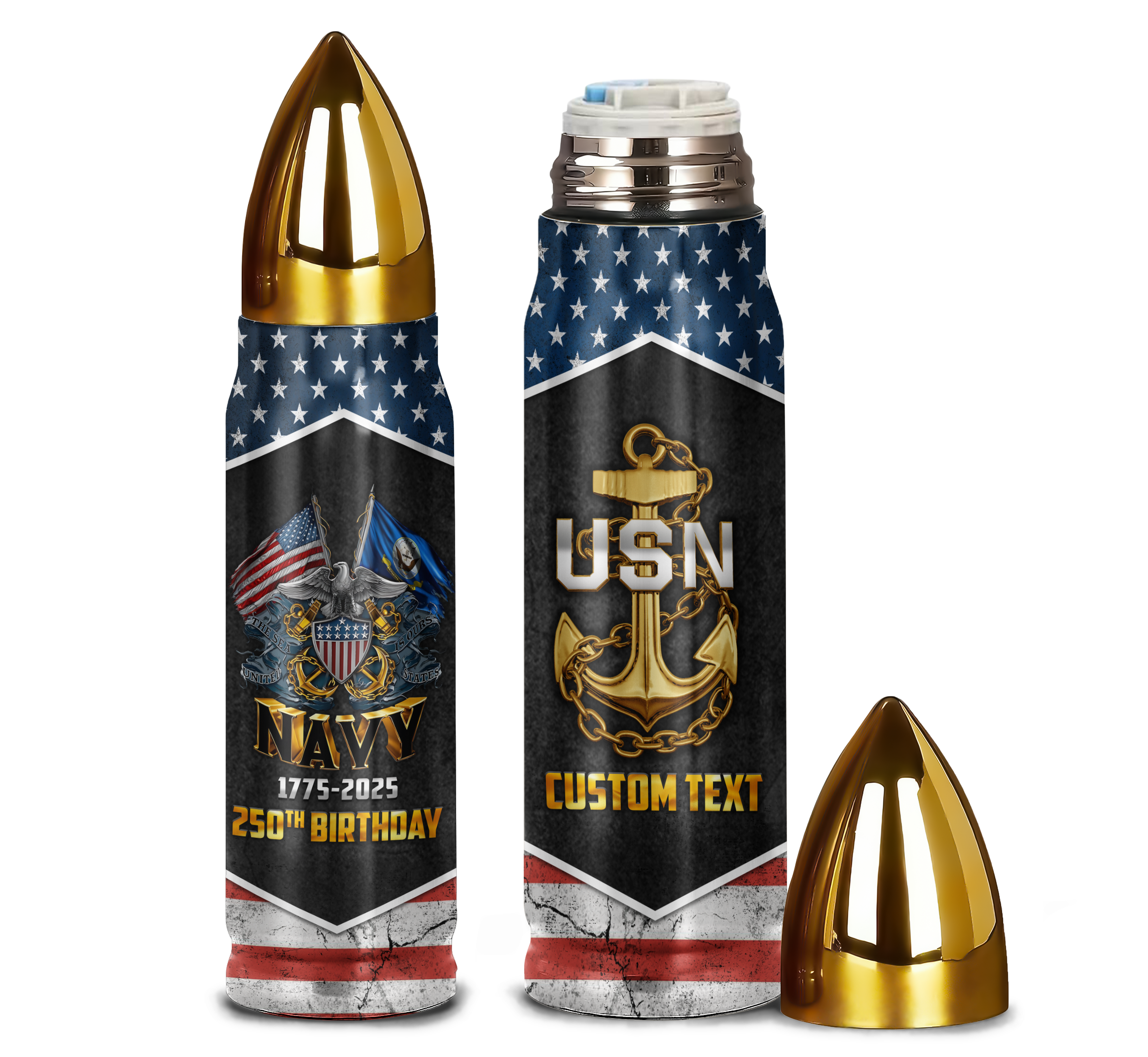 Navy 250th Anniversary Bullet Tumbler
