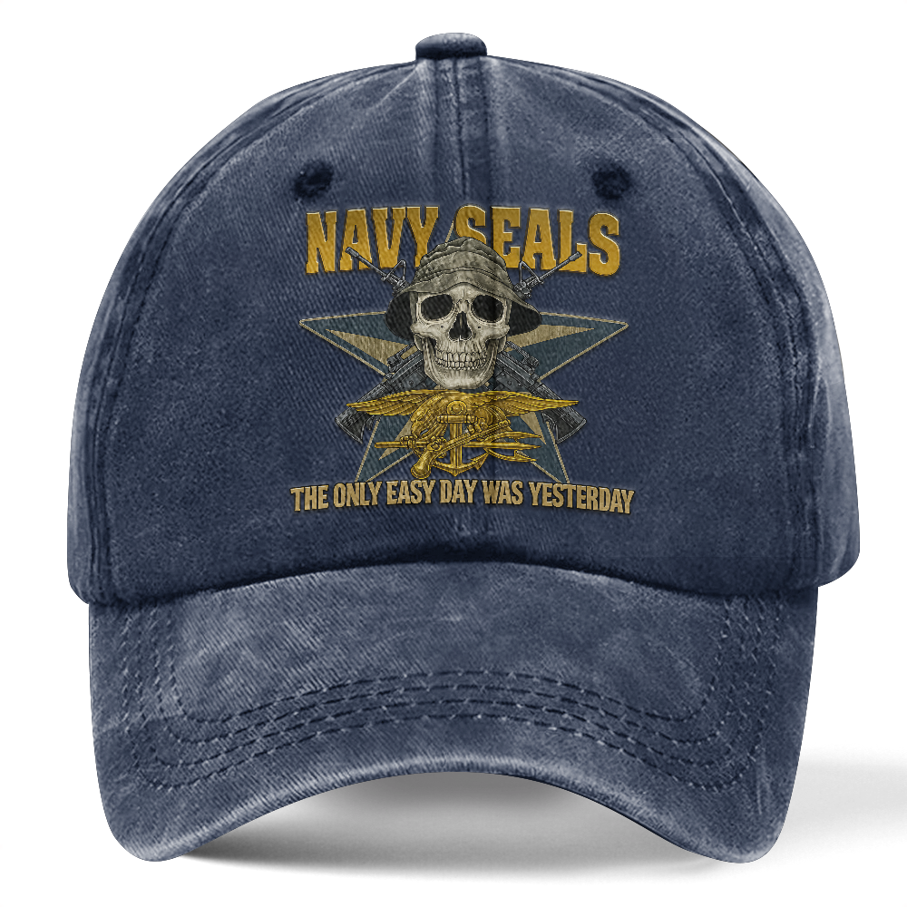 Personalizable Navy Seals Washed Cap
