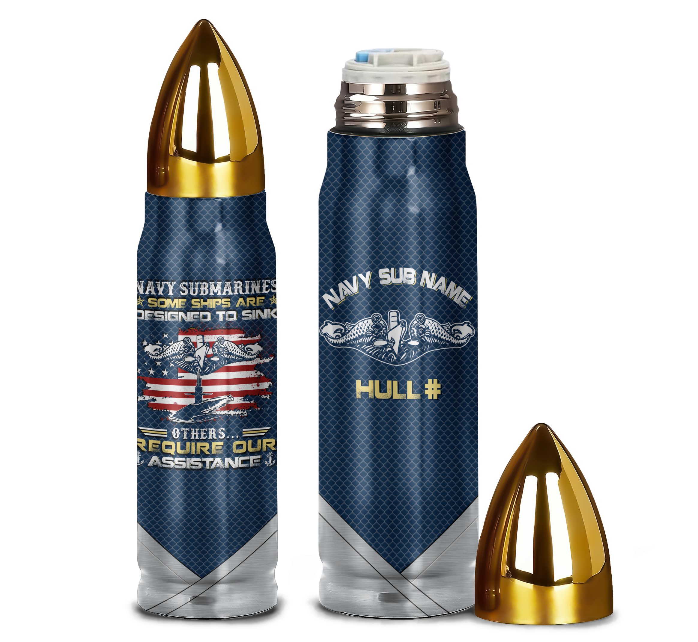 Navy Submarine Bullet Tumbler