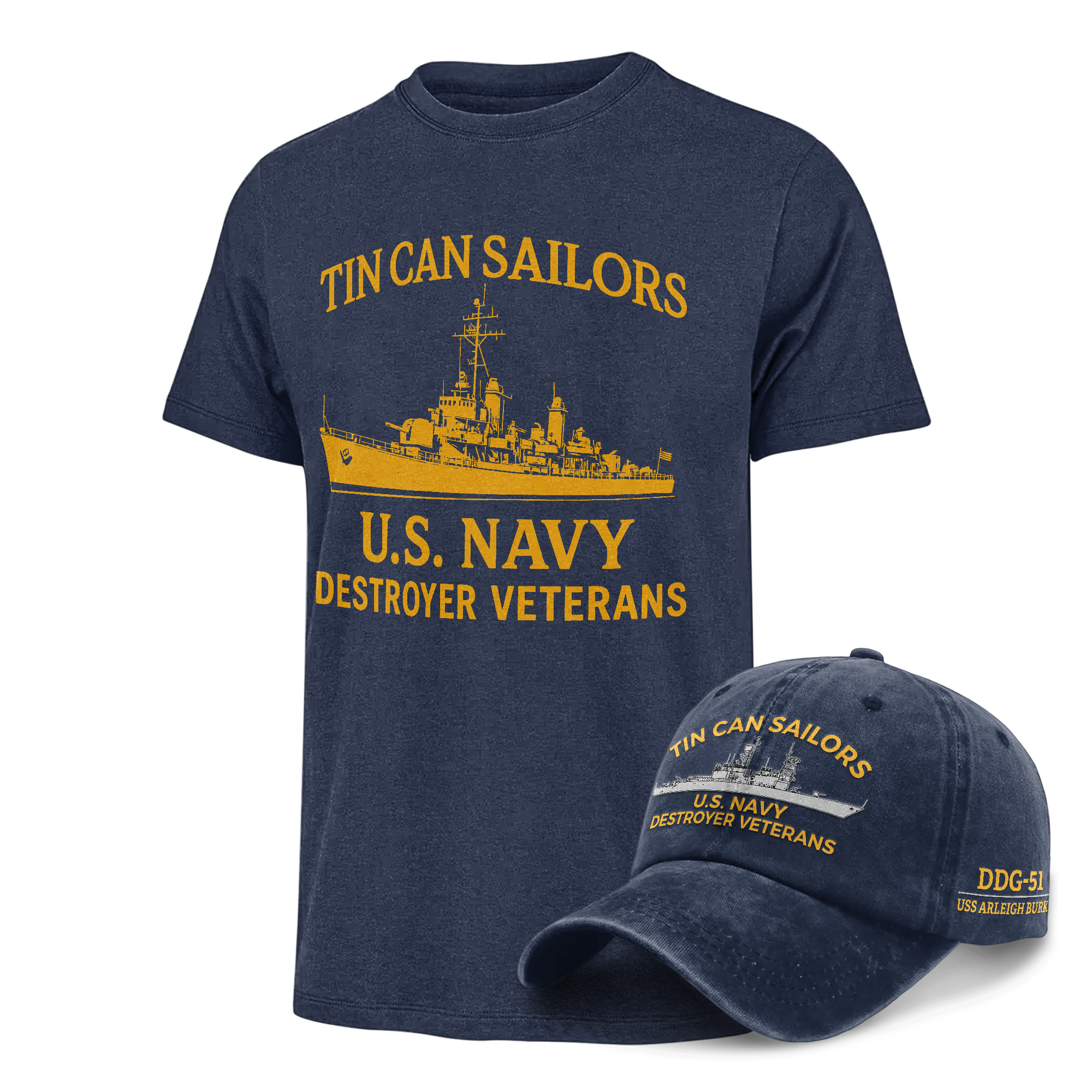 Tin Can Sailors Washed Cap & Classic T-shirt Combo