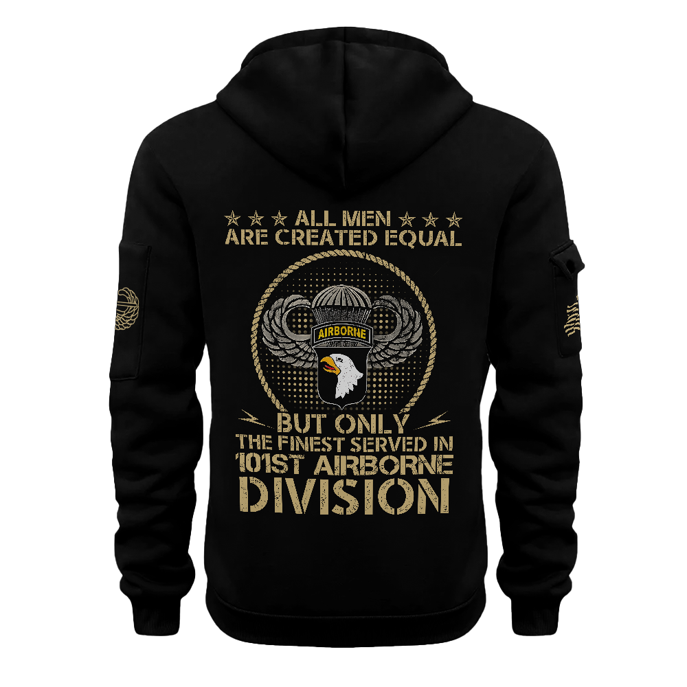 Only The Finest Served In 101st Airborne Division Quarter Zip Hoodie