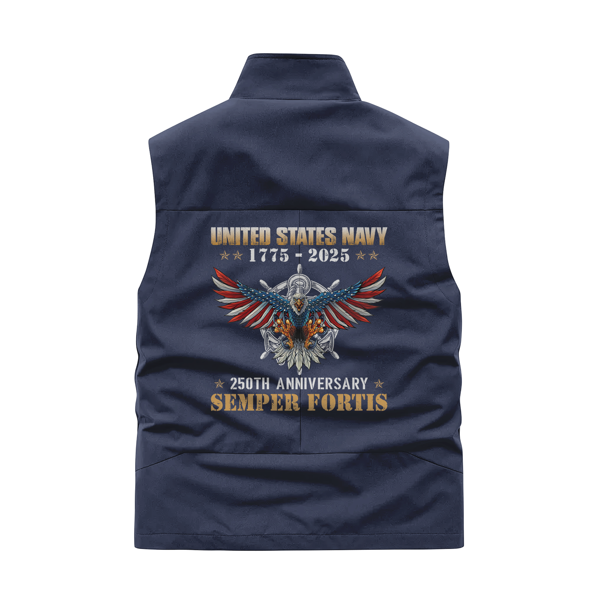 Navy 250th Anniversary Pocket Vest