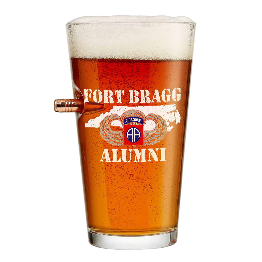 Airborne Fort Bragg Bullet Pint Glass