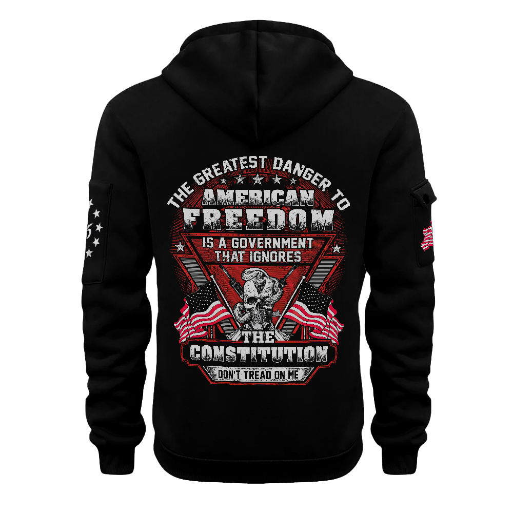 The Greatest Danger To American Freedom Quarter Zip Hoodie