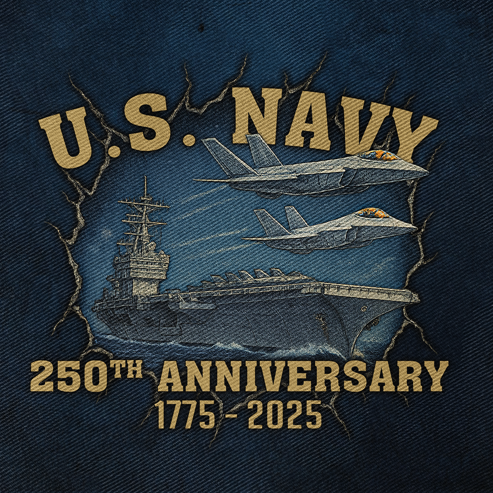 Personalizable Navy 250th Anniversary Classic Cap