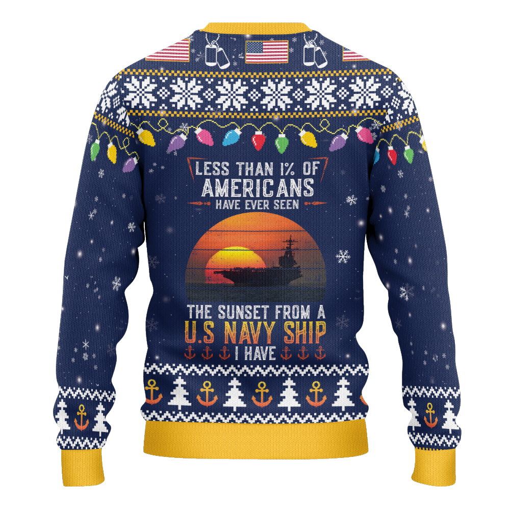 Less Than 1% Sunset Ugly Knitted Sweatshirt