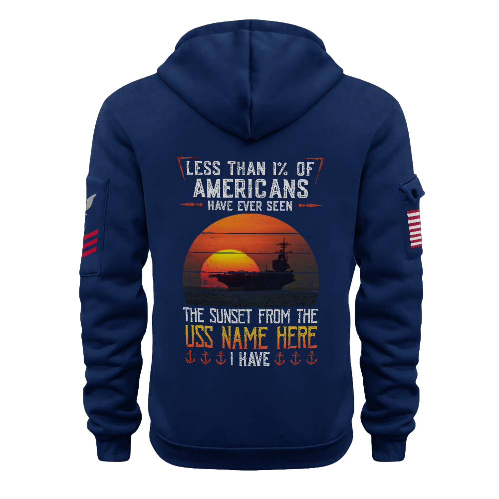 Less Than 1% Sunset Personalizable Quarter Zip Hoodie