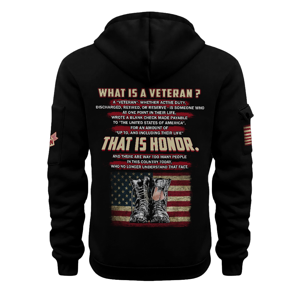 What Is A Veteran Quarter Zip Hoodie