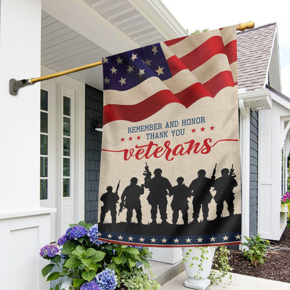 Remember & Honor Thank You Veterans Flag