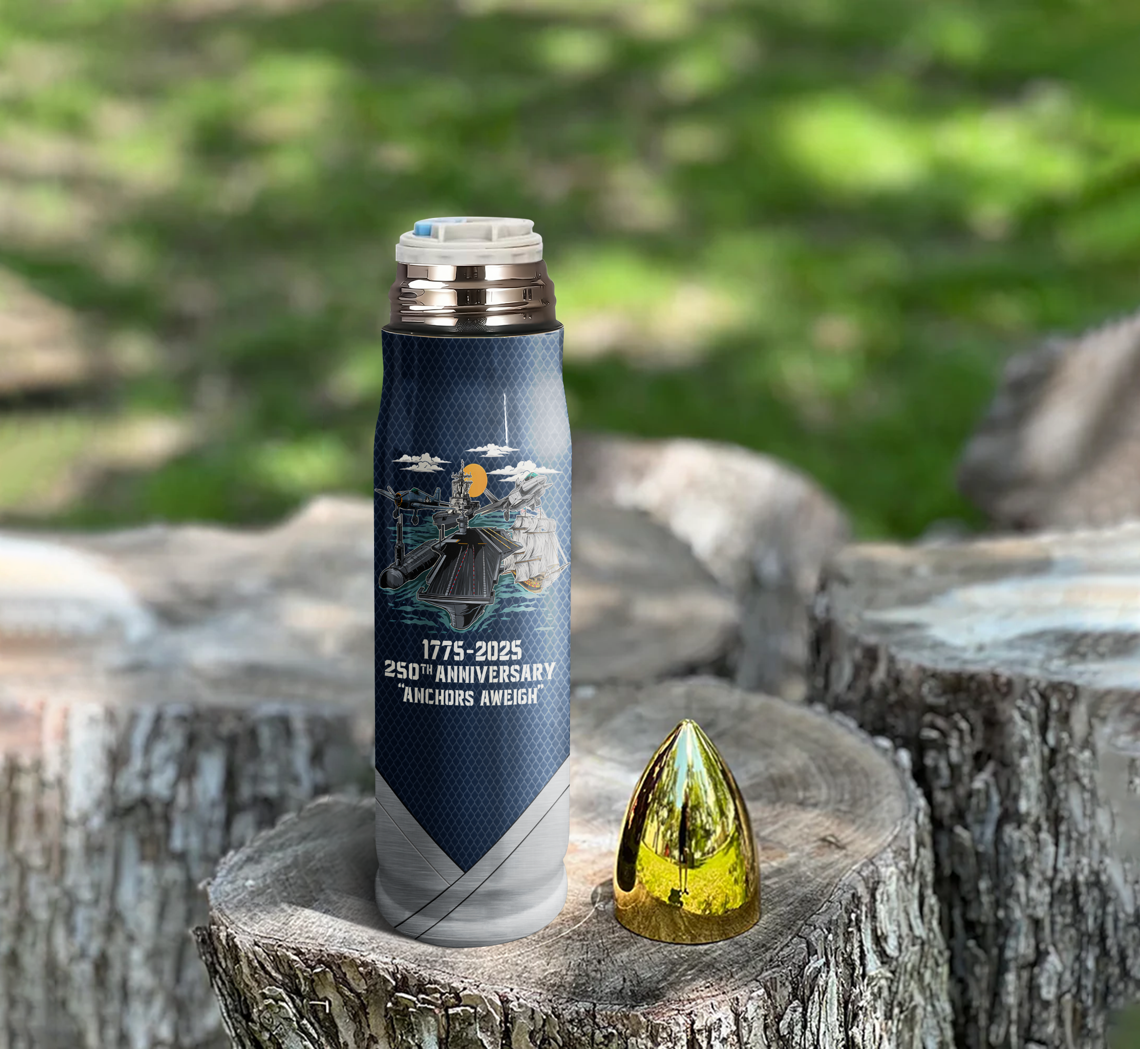 Navy 250th Anniversary Bullet Tumbler