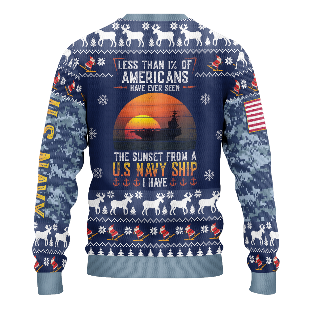 Less Than 1% Sunset Ugly Knitted Sweatshirt