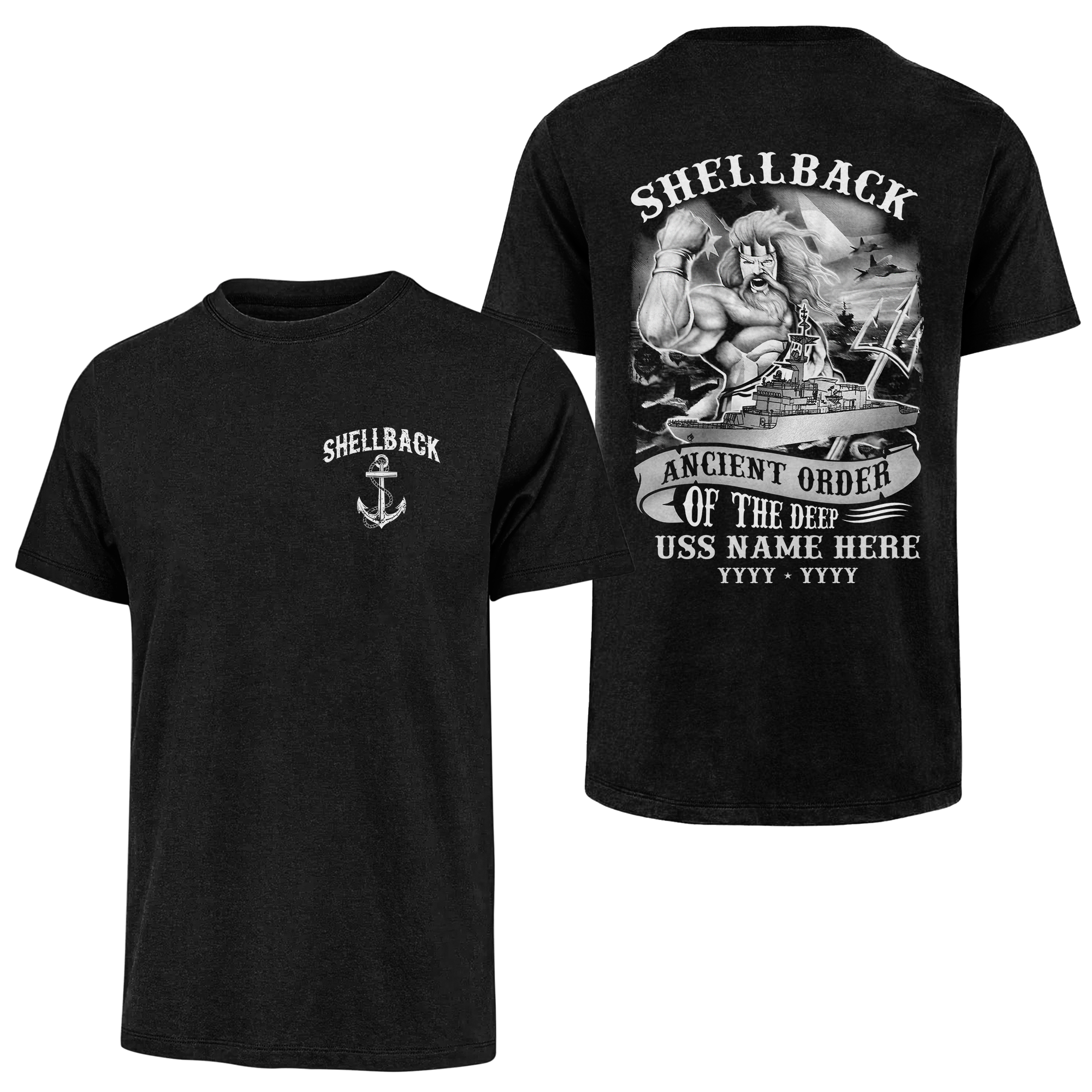 Personalized Shellback Ancient Order Of The Deep Double Sided Classic T-shirt