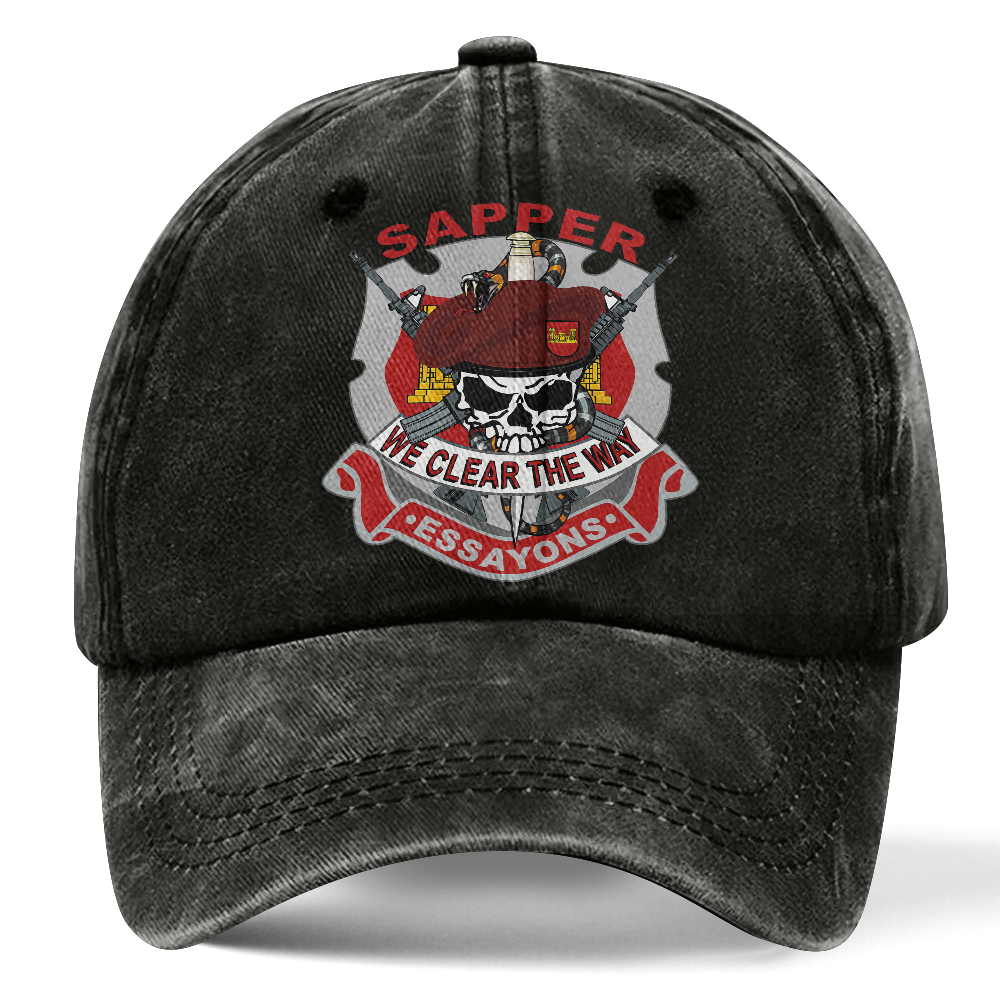 Personalizable Combat Engineer Washed Cap