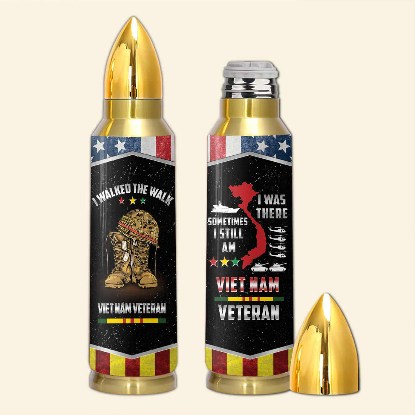 Vietnam Veteran I Walked the Walk Bullet Tumbler