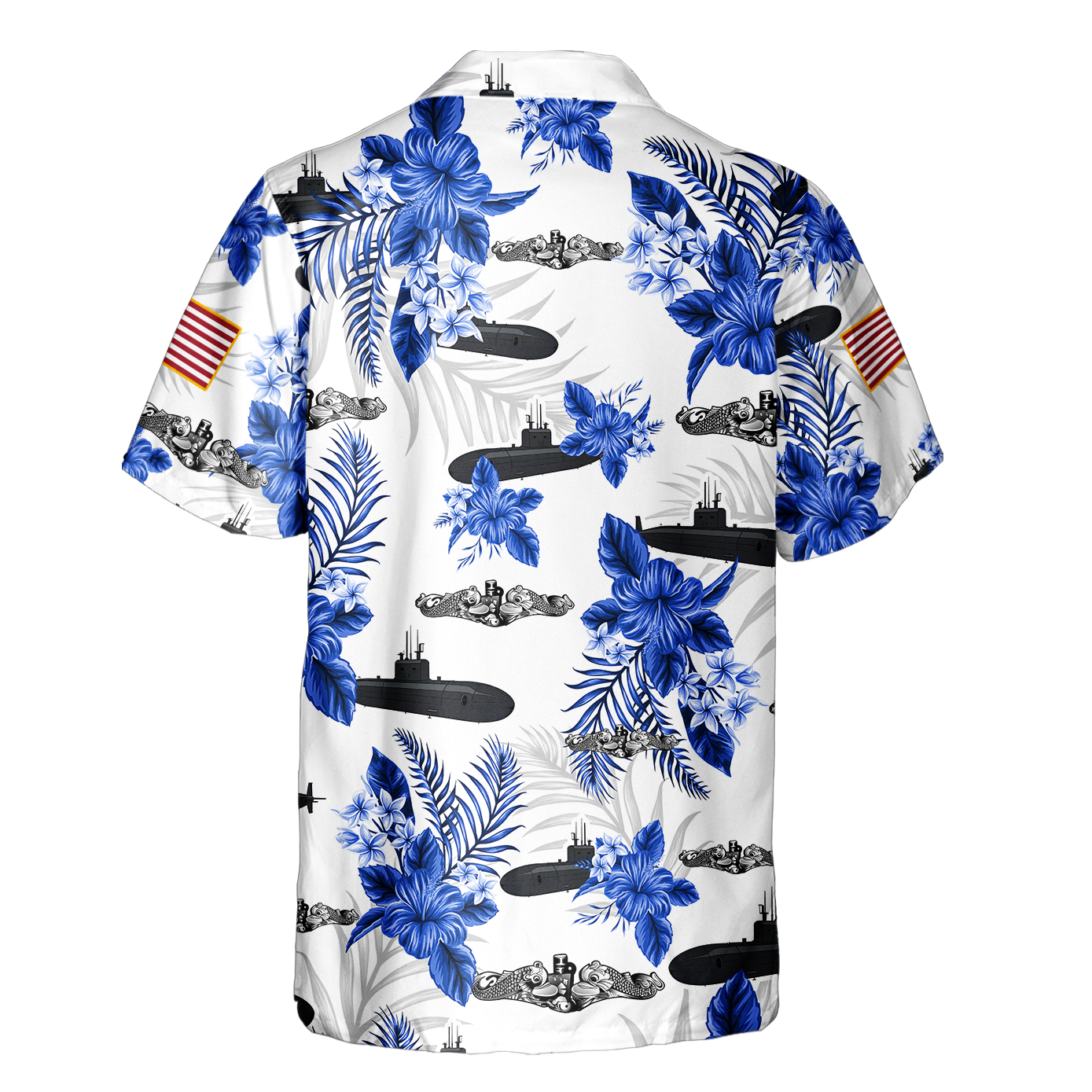 Navy Submarine Tropical Cuban Shirt