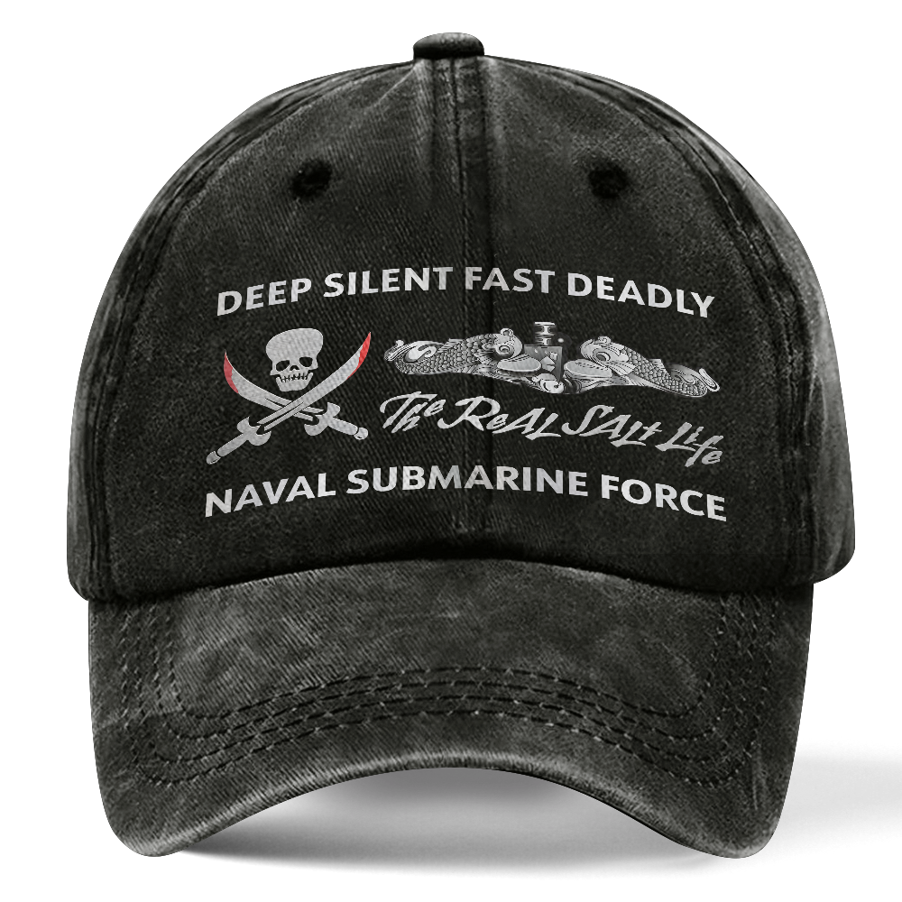 Navy Submarine Washed Cap
